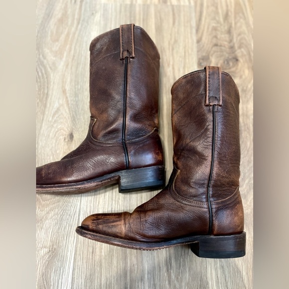 DAN POST  leather Riding Cowboy Festival Rodeo Western Boots Style 4182 Sz 6 M - Picture 5 of 6